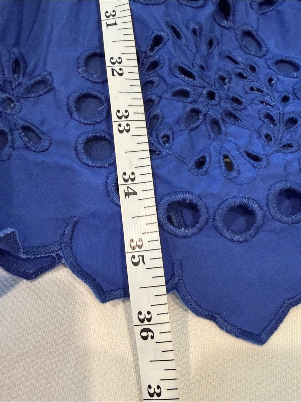 Derek Lam 10 Crosby Cobalt Blue Cotton Poplin Eyelet Hem Sleeveless Dress Sz 00 - Picture 11 of 14